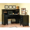 Mission Ebony Corner Computer Desk w/Hutch