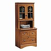 Mission Shaker Style File & Media Cabinet w/Hutch