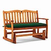 Teak Finish Glider Bench