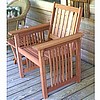 Pair - Mission Teak Garden Armchairs