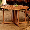 Teak Finish Folding Dining Table