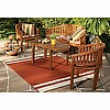 Teak Finish Curved Coffee Table