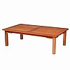 Heavy Mission Teak Stained Coffee Table
