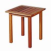 Heavy Mission Teak Stained Side Table