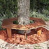 Teak Type Hardwood Tree Bench 24" Dia.