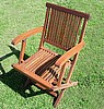 Teak Oiled Folding Garden Armchair