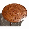 Teak Finish Garden Dining Table w/Lazy Susan