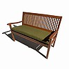 Two Seater Bench Cushion - Green