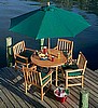 Eucalyptus Wood Table + 4 Chair Set