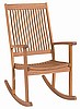 Teak Finish Wood Outdoor Rocker Chair