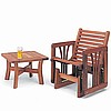 Teak Oiled Mahogany Glider Chair