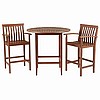 Mission Dark Stained Teak Wood Bar Set