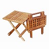 Teak Lattice Folding Side Table