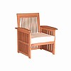 Teak Finish Mission Armchair w/Cushion