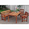Teak Oiled Wood Garden Armchair