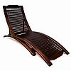 Teak Wood Contoured Folding Lounge