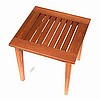 Teak Finish Wood Side Table