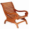Teak Finish Wood Plantation Armchair