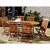 5pc Eucalyptus Hardwood Table + 4 Chair Set