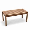 Teak Finish Wood Coffee Cocktail Table