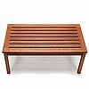 Teak Finish Wood Coffee Cocktail Table