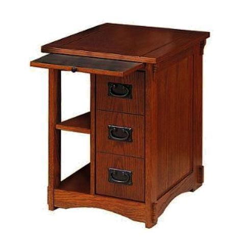 Craftsman Mission Oak Side End Table Magazine Rack