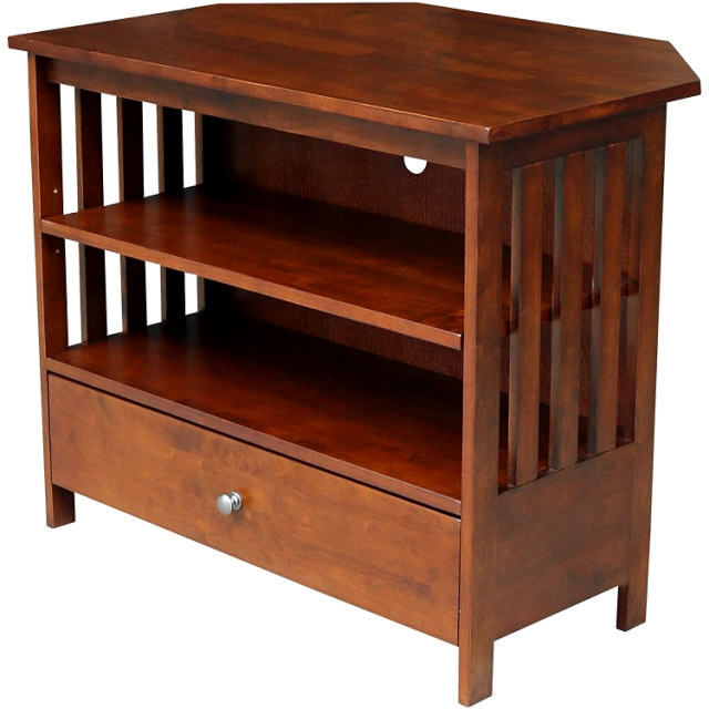 Mission Craftsman Maple Corner TV Stand