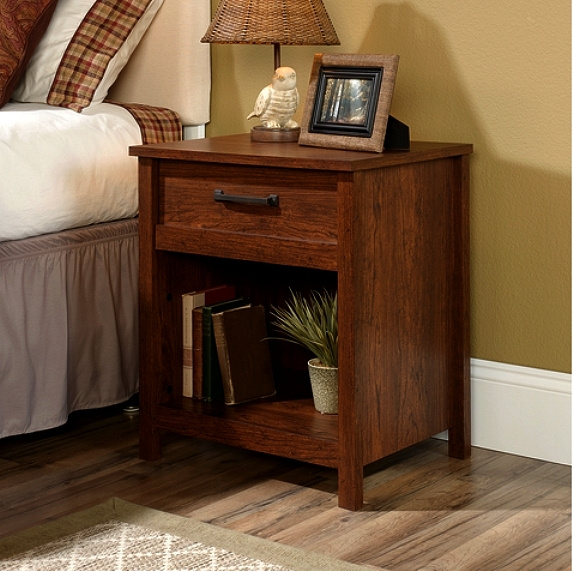 Cherry Craftsman Mission 1 Drawer Nightstand