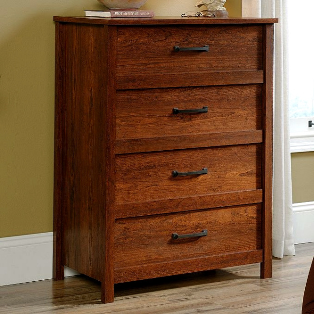 Cherry Craftsman Mission 4 Drawer Chest Dresser