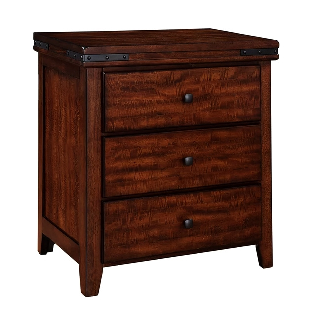 Craftsman Mission Mango 3 Drawer Nightstand