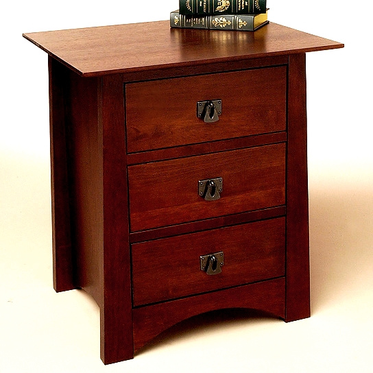 Mission Chestnut 3 Drawer Nightstand