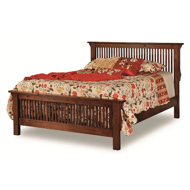 Mission Craftsman American Oak Queen Bed