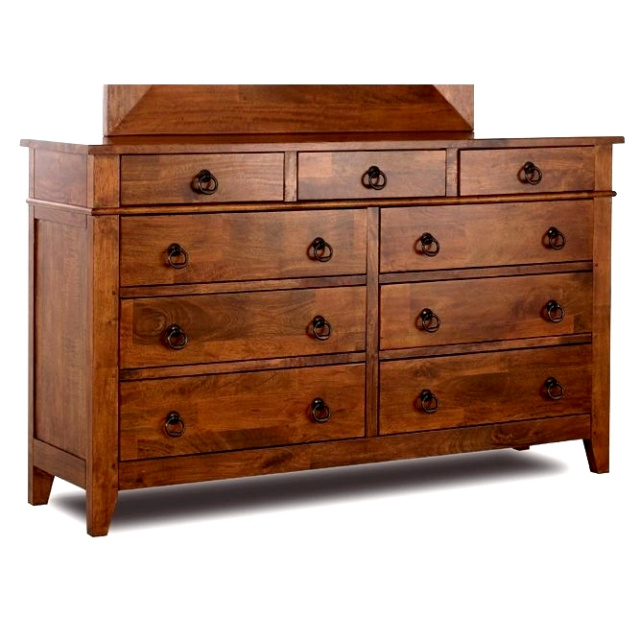 Mission Craftsman Maple 9 Drawer Dresser