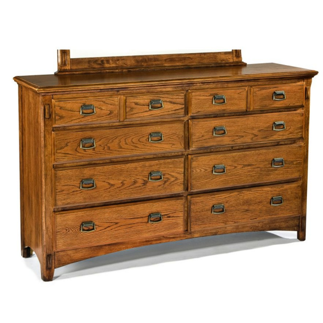 Mission Craftsman Oak 8 Drawer Dresser