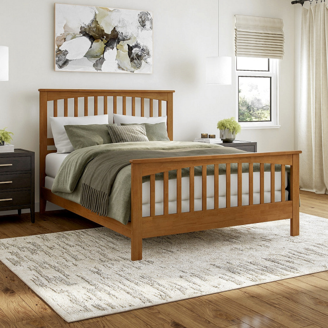 Modern Mission Craftsman Maple Queen Bed