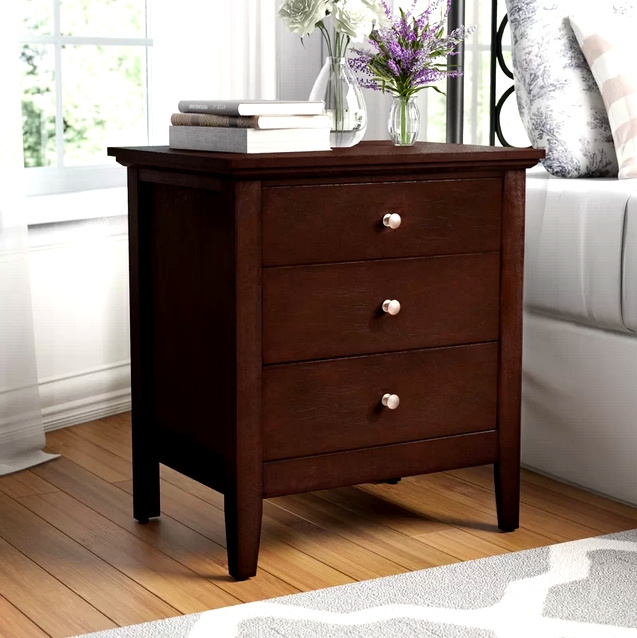 Shaker Mission Alder 3 Drawer Nightstand