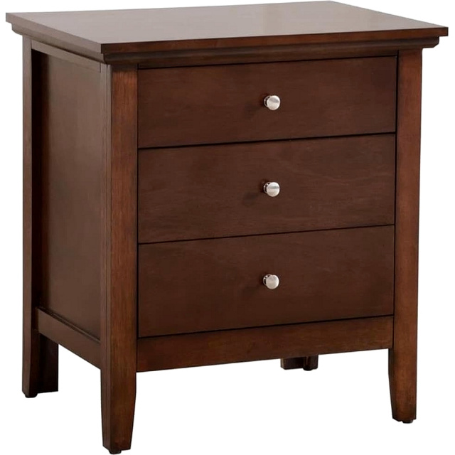 Shaker Mission Alder 3 Drawer Nightstand