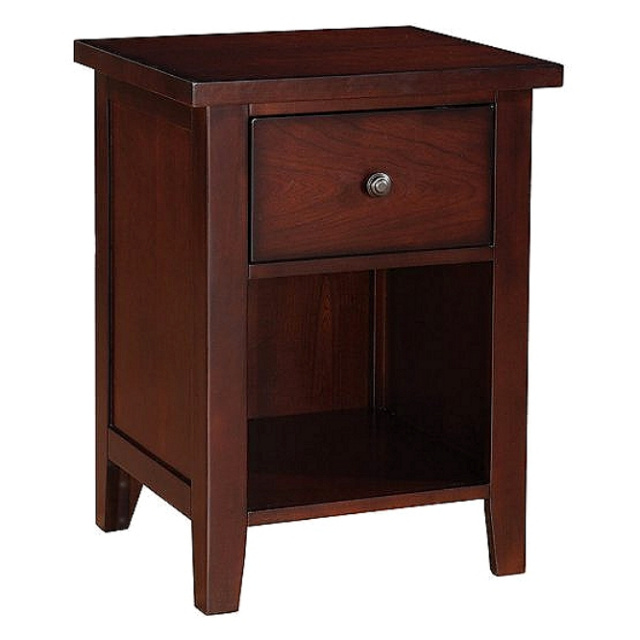 Shaker Mission Cherry 1 Drawer Nightstand