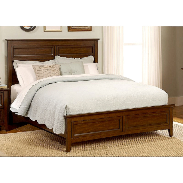 Shaker Mission Cherry Platform King Bed