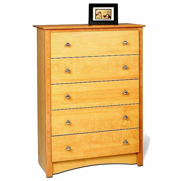 Shaker Mission Style 5 Five Drawer Dresser Chest