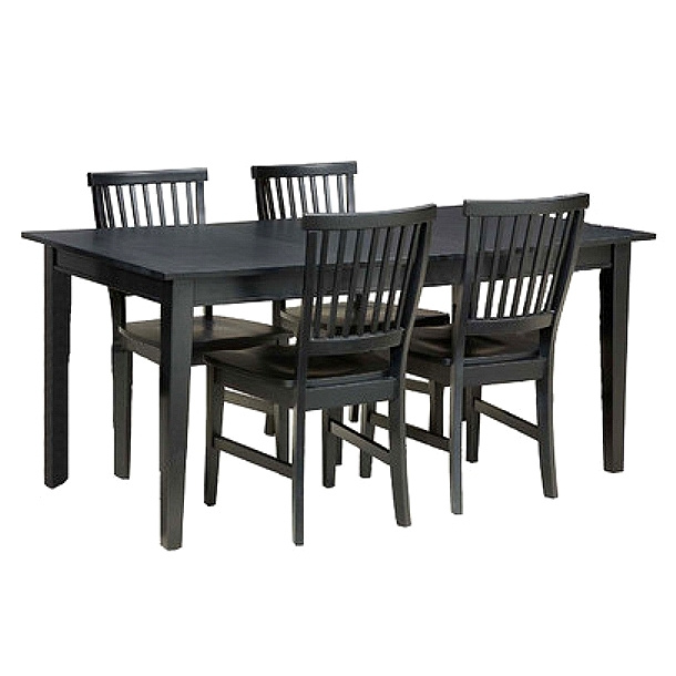 Mission Shaker Ebony 5pc Dining Set