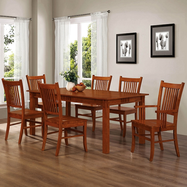 Mission Shaker Maple 7pc Dining Set