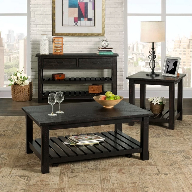 Shaker Cottage Mission Black Sideboard Buffet Table