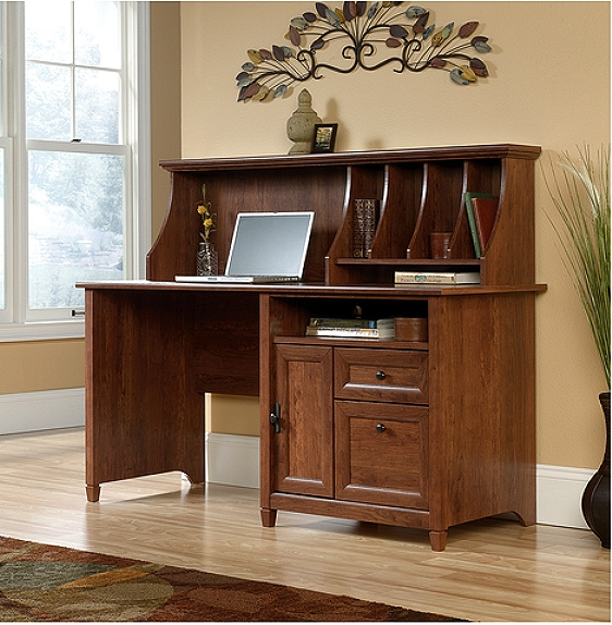 Cherry Mission Craftsman Shaker Computer Desk w/Hutch