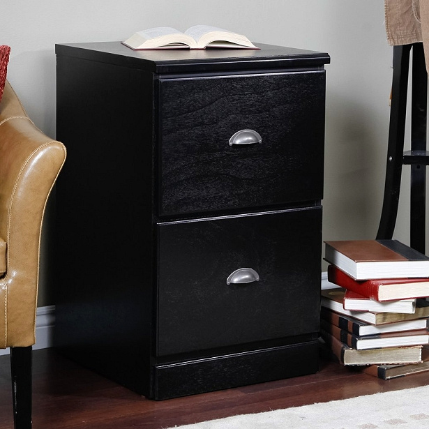 Mission Craftsman Shaker Black 2 Drawer File Cabinet