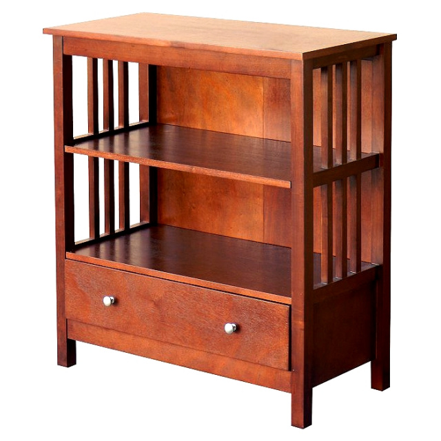 Mission 33 Inch Chestnut Bookcase With 1 Drawer