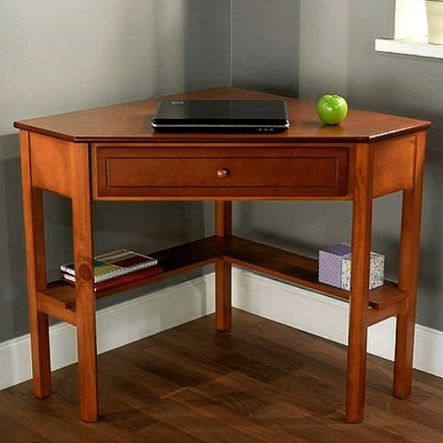 Cherry Mission Shaker Corner Desk