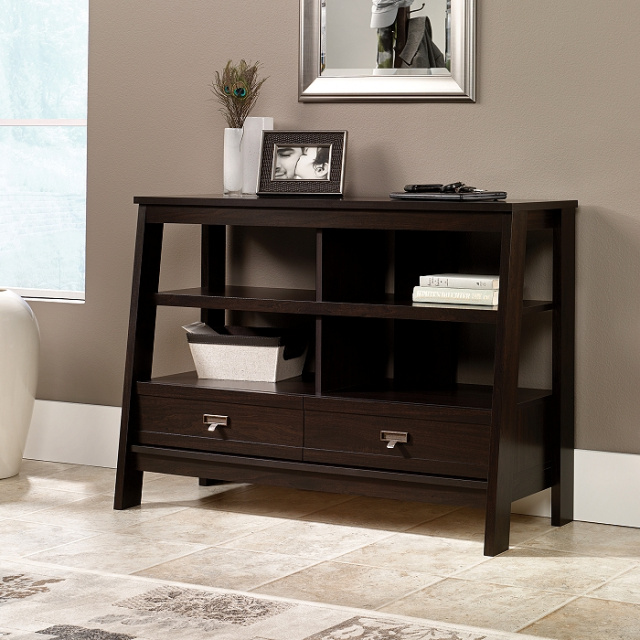 Espresso Shaker Trestle Storage Console