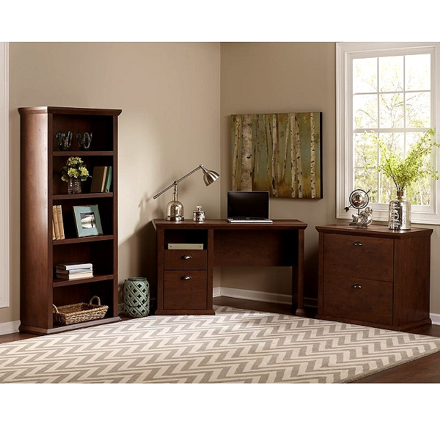 Mission Craftsman Antique Cherry 3pc Office Suite