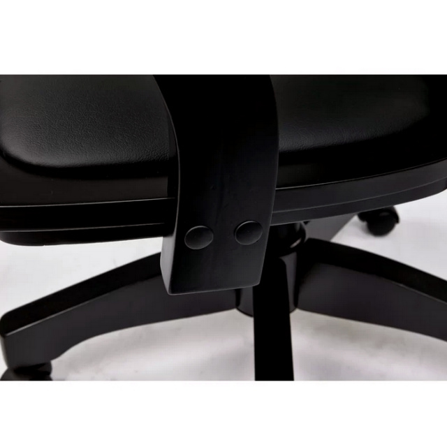 Mission Craftsman Black Leather Office Chair